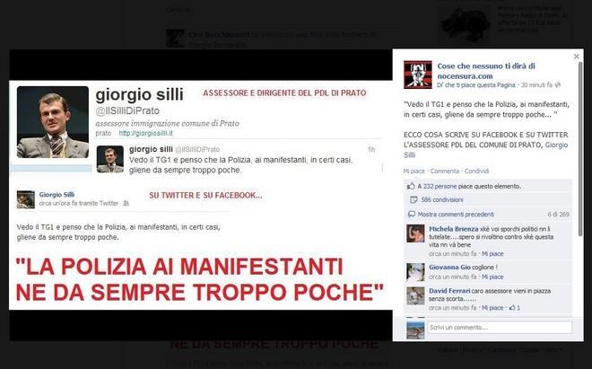 Silli choc sul web: poche le botte a chi protesta 