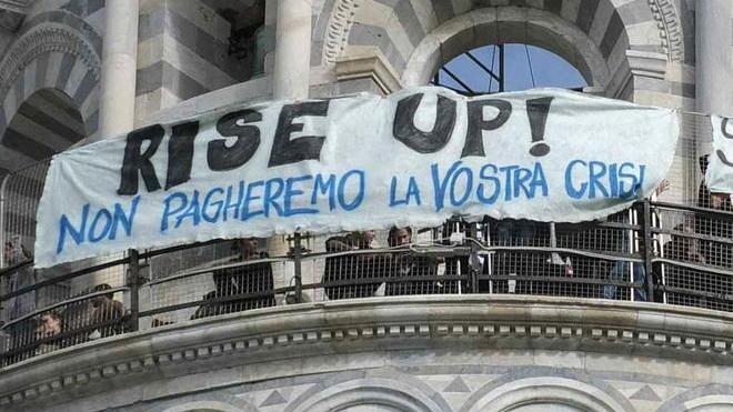 Per dire basta all’austerità occupata anche la Torre