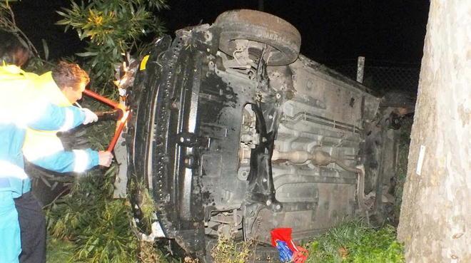 Illese nell’auto finita fuori strada 