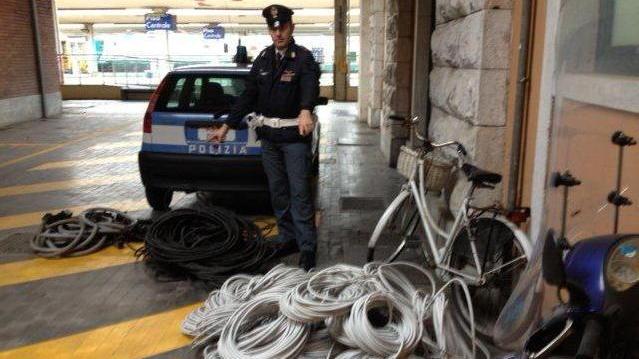 Rubati centinaia di cavi di rame