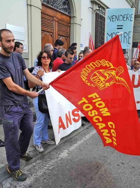 Metalmeccanici Fiom in sciopero 