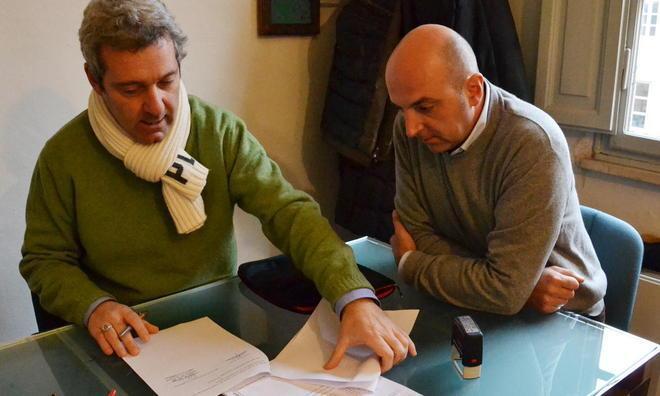La sede di Lucca United sotto la curva Ovest