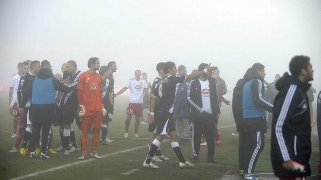 Varese-Grosseto fermata dalla nebbia a 7’ dalla fine
