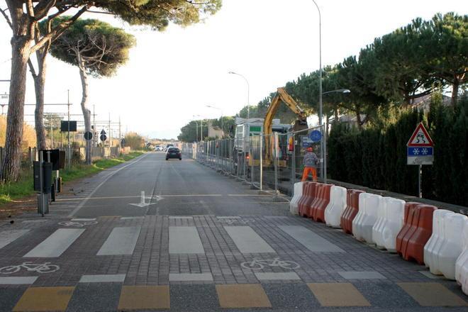 Cantieri aperti sull’Aurelia per allungare la pista ciclabile 