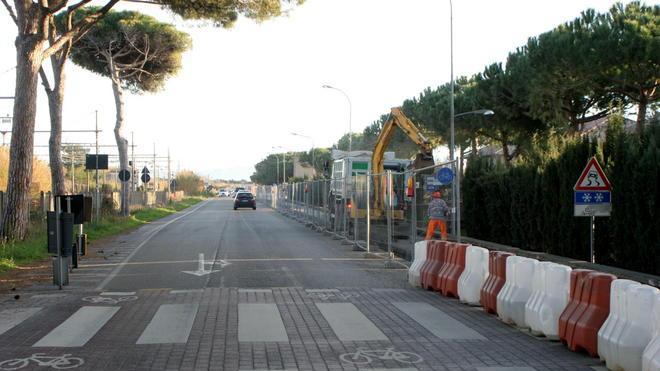 Cantieri aperti sull’Aurelia per allungare la pista ciclabile