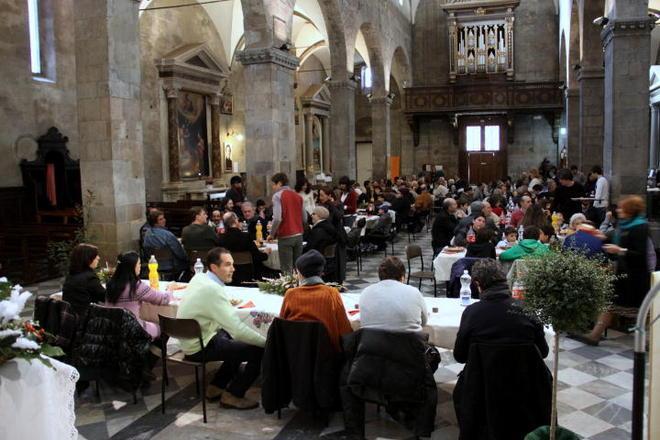 Pranzo di Natale con i poveri in S. Pietro Somaldi 