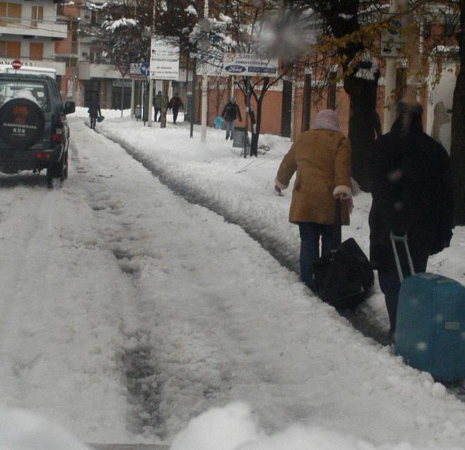Nel Nuorese e a Tempio forti nevicate