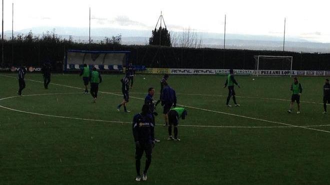 Gli azzurri al lavoro a Monteboro