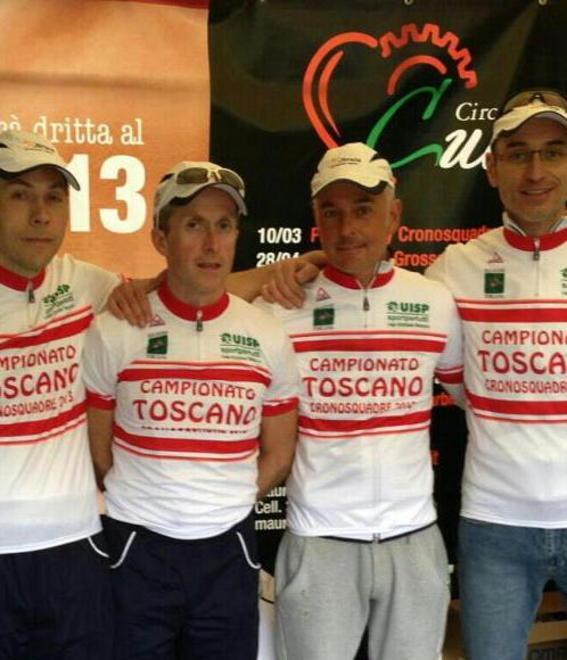 Gli atleti Olimpia cycling star alle Granfondo 