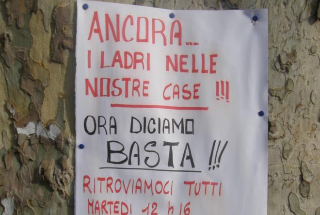 Raffica di furti: via Sottopoggiolo protesta