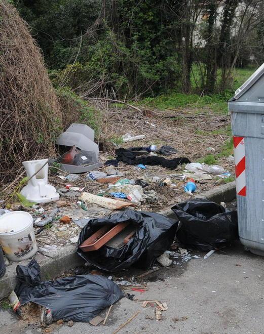 Rifiuti di ogni genere in via Francesconi