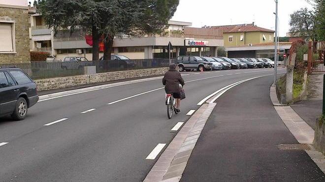 Pista ciclabile ma senza la segnaletica