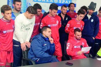 Sul piede di guerra i giocatori della Real Spal