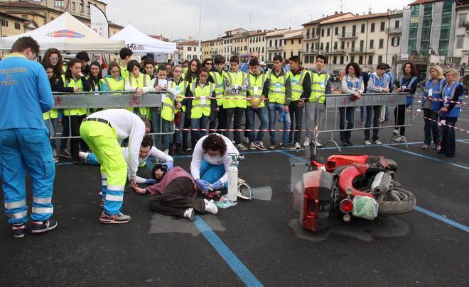 Lions on the road, esercitazione di sicurezza stradale