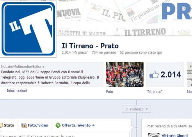 Facebook, la pagina del Tirreno Prato sfonda quota 2000 “mi piace” 
