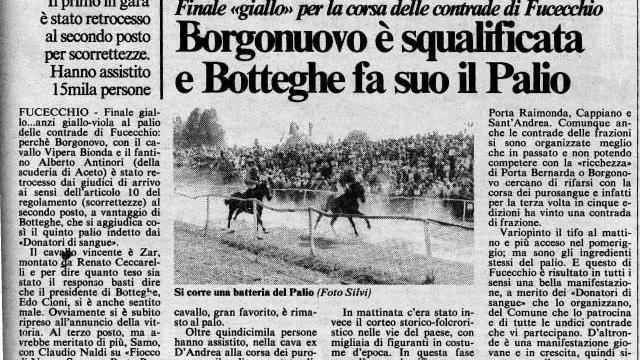 Borgonovo squalificato, il cencio va a Botteghe