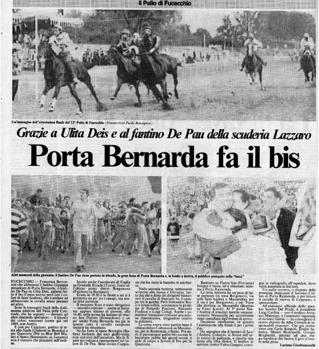 Ancora De Pau su Ulita Deis, esulta Porta Bernarda 