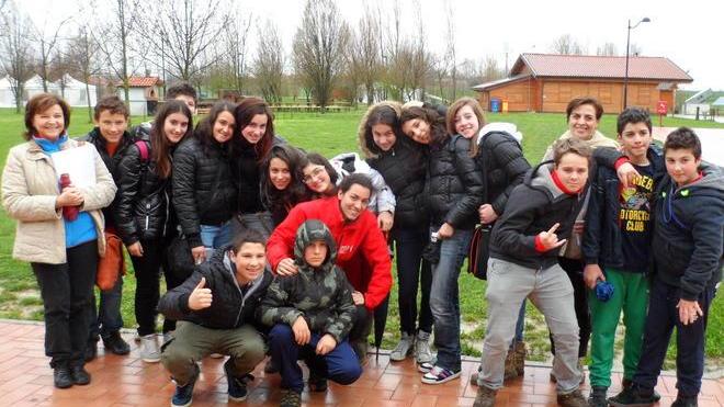 Gli alunni nel parco delle energie