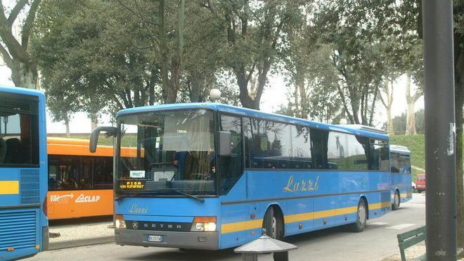Vandali in azione nel parcheggio dei bus