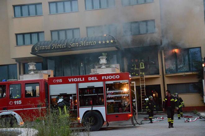 Incendio doloso nel Grand Hotel San Marco a Casciana Terme 