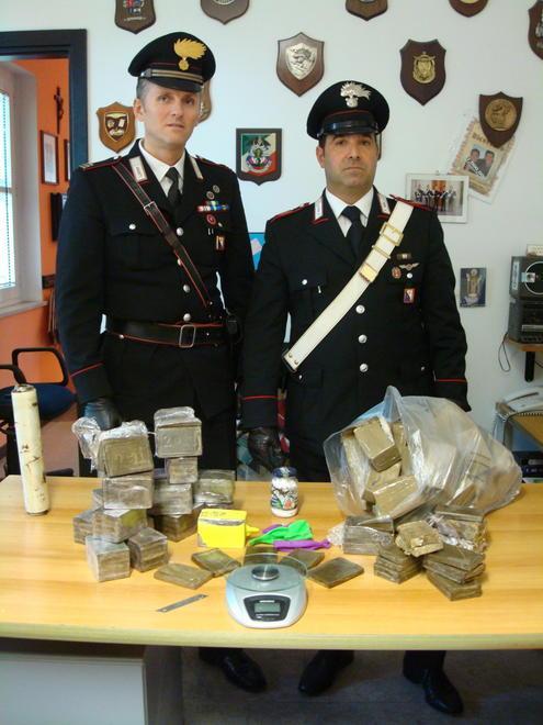 I carabinieri sequestrano quasi 13 kg di hashish in un canneto a Pietrasanta 