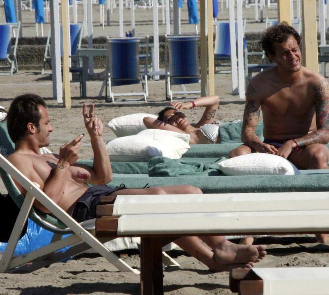  Tintarella al Versiliana Beach per Gilardino e Diamanti 