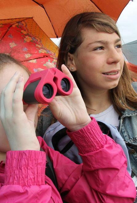 Gli alunni delle scuole elementari in visita alle cicogne