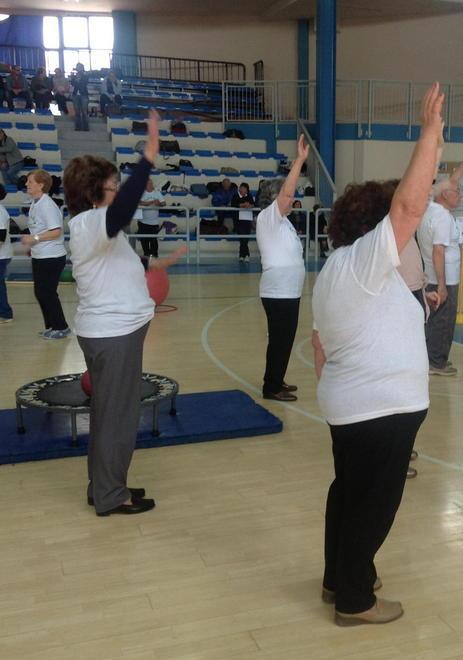 Gli anziani fanno ginnastica alla Bellaria