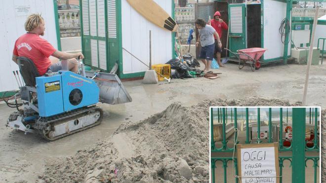 La mareggiata devasta i bagni Pancaldi chiusi per due giorni