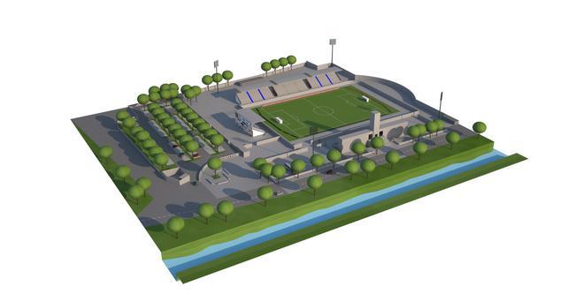 Nuovo Lungobisenzio: tribune vicino al campo da gioco e 160 posti auto 
