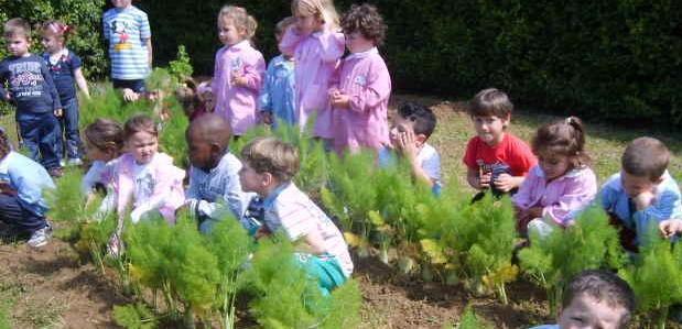 Bambini della scuola Aquilone imparano a coltivare l’orto 