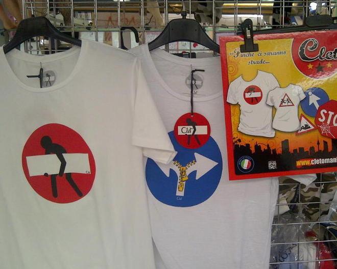 I cartelli stradali di Clet ora anche sulle t-shirt 