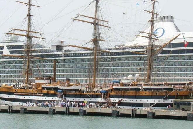 Emozioni a bordo della nave Vespucci