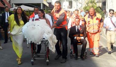Massa, se lo sposo arriva in chiesa in barella... 