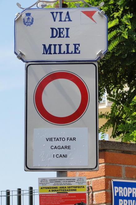 Un cartello... da cani
