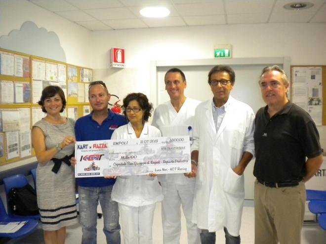 Grazie a “Kart in piazza” consegnato l’assegno a Pediatria 