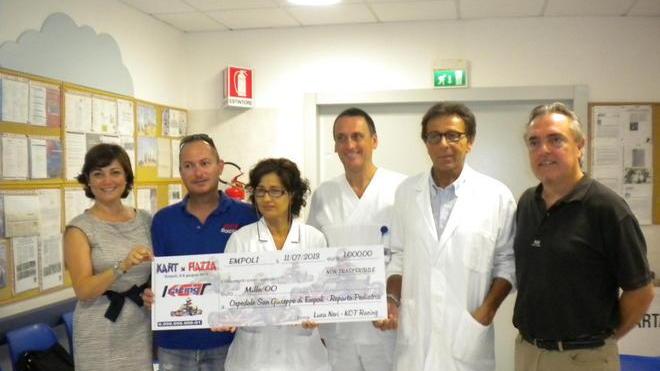 Grazie a “Kart in piazza” consegnato l’assegno a Pediatria
