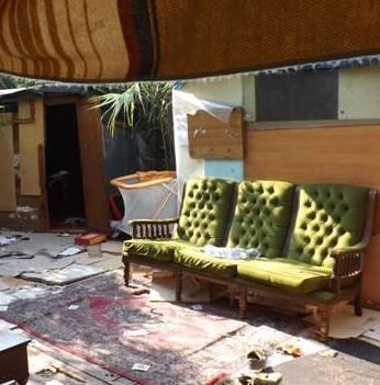 Smantellato dai vigili villaggio abusivo nascosto nel canneto 