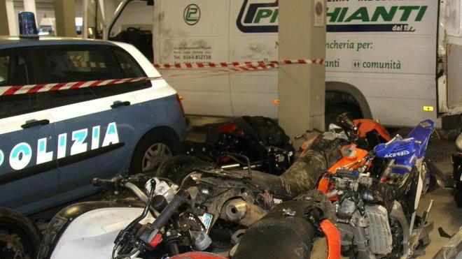 Moto smontate e mandate all’Est