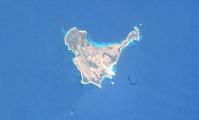 Pianosa fotografata dallo spazio