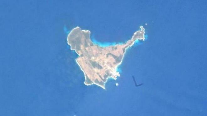 Pianosa fotografata dallo spazio