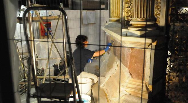 Cappella del Volto Santo i restauratori sono all’opera