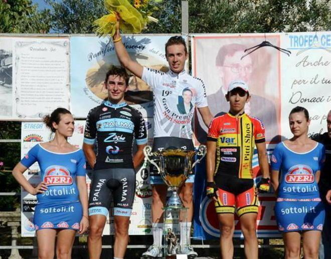 Armando Giomi sul podio a Vinci 
