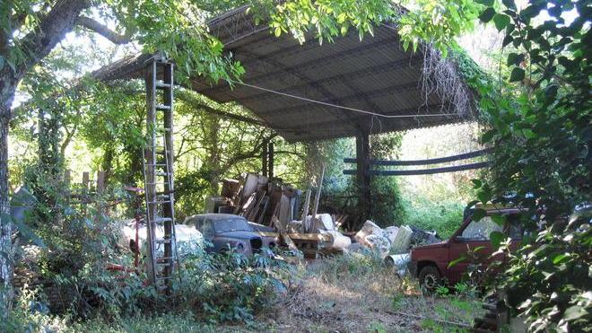 Rifiuti gettati vicino al municipio