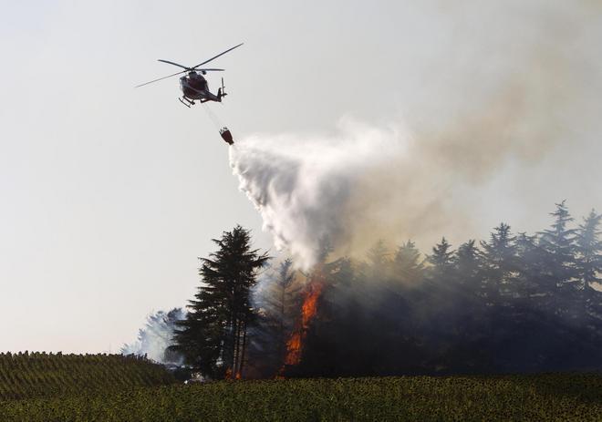 In fiamme i boschi sopra il foro Il vento spinge il fuoco a S. Lorenzo a Vaccoli 