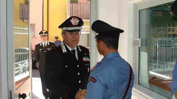 La visita del comandante della Legione Toscana