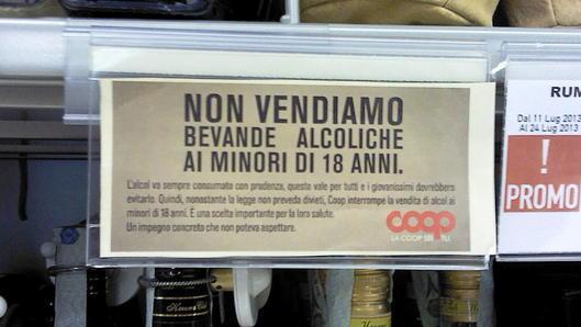 Alcol ai minori, j’accuse della Confesercenti