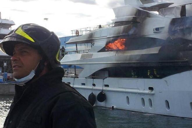 Mega yacht bruciato, interrogati i testimoni