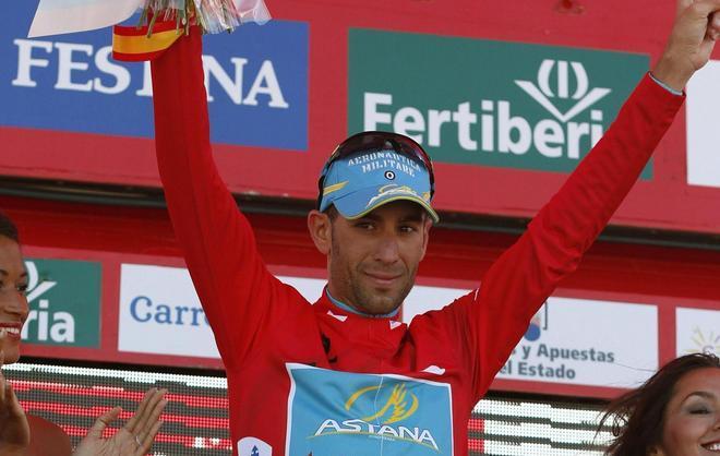 Nibali mostra il segno del comando 