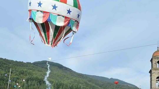Dalla mongolfiera riprese dall’alto di San Marcello